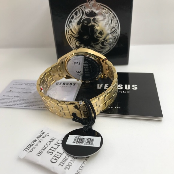 New Authentic VERSUS VERSACE Chrono Lion Bracelet Watch - Picture 14 of 16